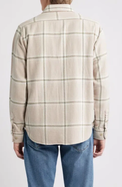 Schott Nyc Plaid Flannel Button-up Work Shirt In Neutral