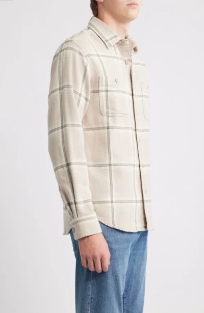 Schott Nyc Plaid Flannel Button-up Work Shirt In Neutral