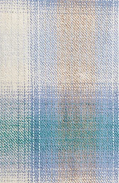 Schott Nyc Plaid Flannel Button-up Work Shirt In Blue