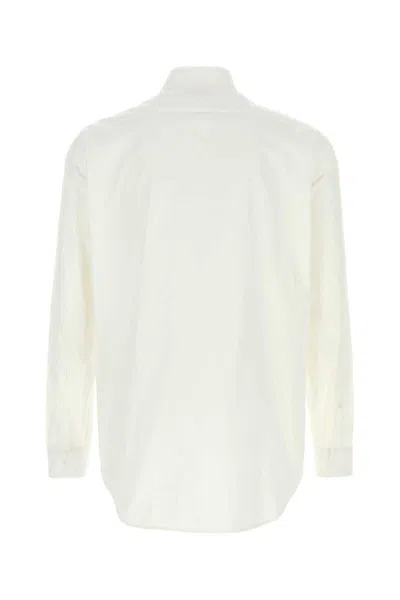 Balenciaga White Poplin Shirt In White