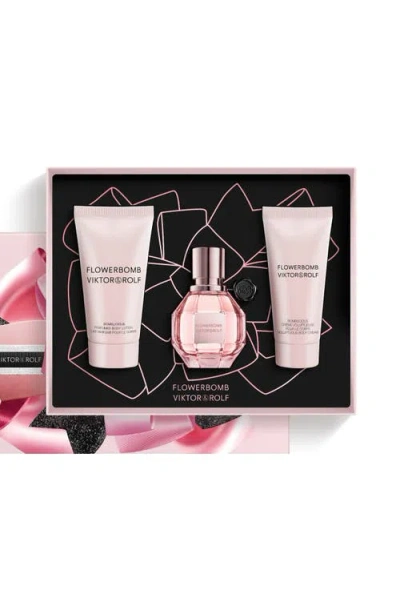 Viktor & Rolf Viktor&rolf Flowerbomb Eau De Parfum Set In Transparent