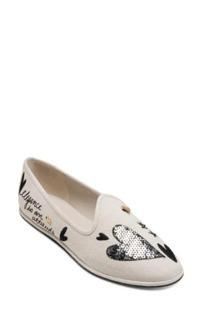 Karl Lagerfeld Women's Vaneda Ikonic Flats In White