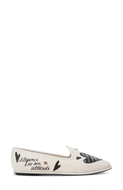 Karl Lagerfeld Women's Vaneda Ikonic Flats In White