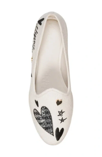 Karl Lagerfeld Women's Vaneda Ikonic Flats In White