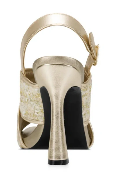 Karl Lagerfeld Colbie X Band Sequin Sandals In Animal Print