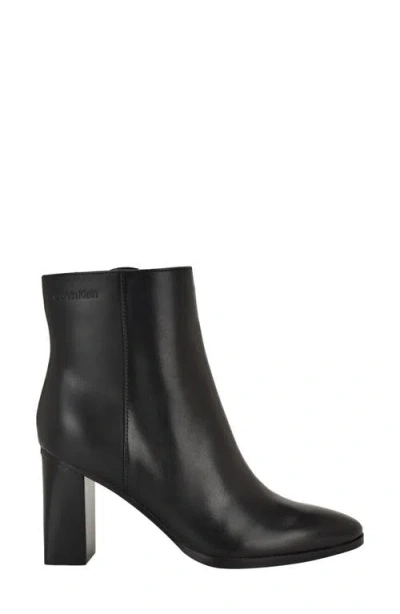 Calvin Klein Women's Dezzi High Block Heel Booties In Black