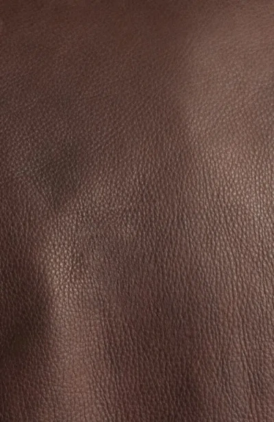 Schott Nyc Café Racer Oil Tanned Leather Moto Jacket In Brown