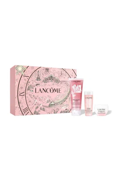 Lancôme Rose Sugar Scrub & Tonique Confort 3 Piece Limited Edition Hydrating Gift Set In Transparent