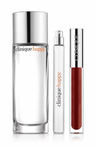 Clinique 3-pc. Perfectly Happy Perfume & Lip Gloss Gift Set In Transparent
