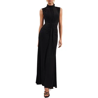Reiss Daniella Sleeveless Ruched Dress In Black