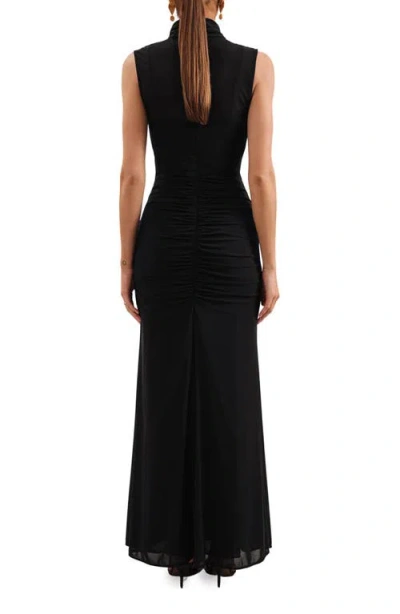 Reiss Daniella Sleeveless Ruched Dress In Black