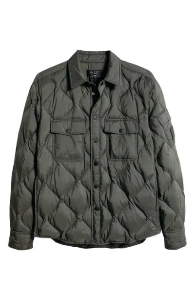 Rag & Bone Dane Padded Shirt Jacket In Green