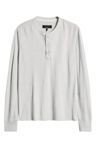 Rag & Bone Classic Flame Slub Cotton Henley In White