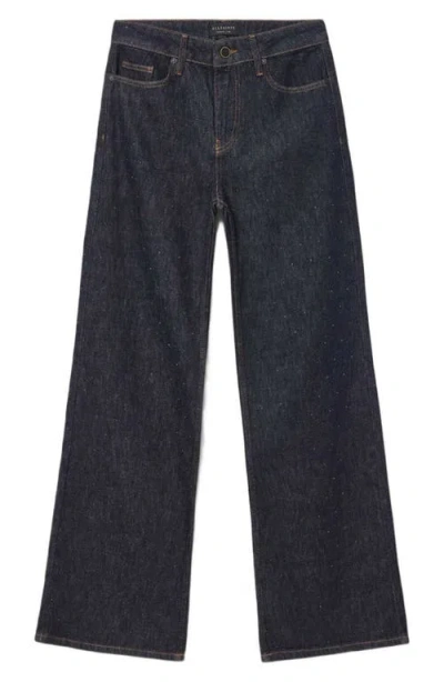 Allsaints Ember Sparkle Embellished Jeans In Black