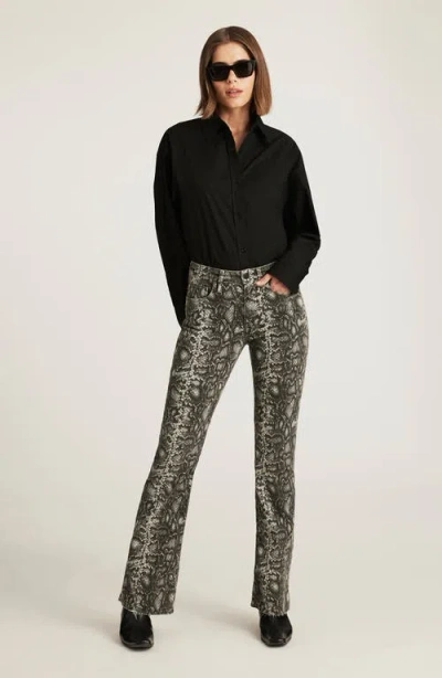 Mavi Jeans Vicky Snake Print Mid Rise Bootcut Jeans In Multi