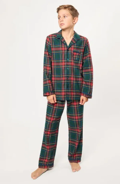 Petite Plume Kids' 2-piece Kensington Tartan Pajamas In Multi