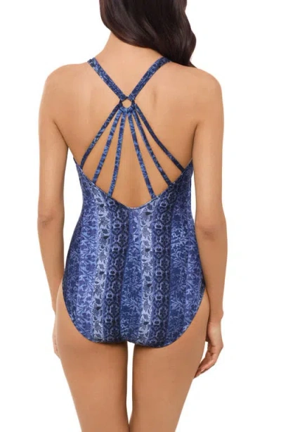 Magicsuit Via Roma Drew One Piece Swimsuit In Blue