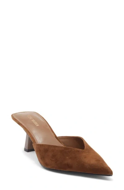 Steve Madden Mod Pointed Toe Mule Pump In Brown
