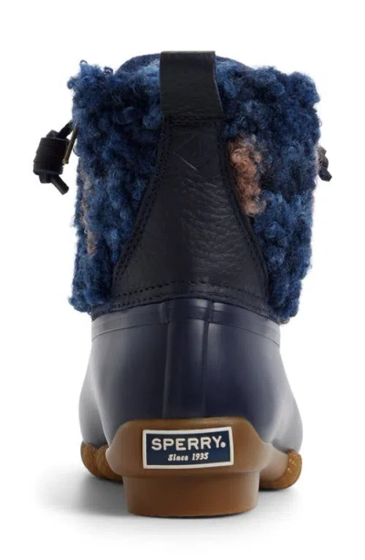Sperry Saltwater Waterproof Rain Boot In Blue