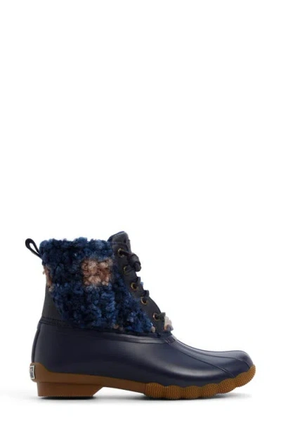 Sperry Saltwater Waterproof Rain Boot In Blue