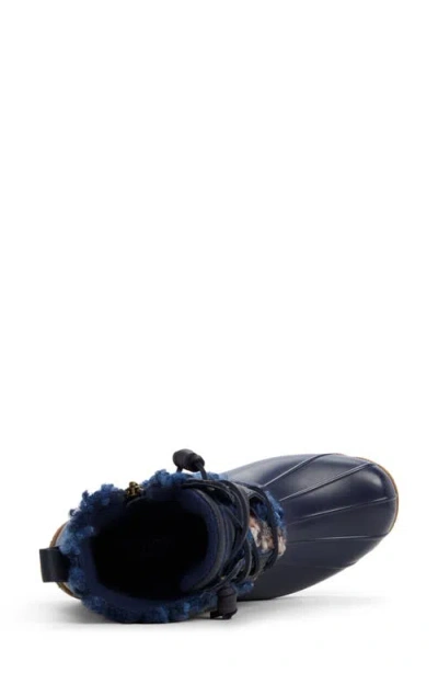 Sperry Saltwater Waterproof Rain Boot In Blue