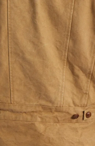 Schott Nyc Countryman's Sunset Cotton Canvas Zip-up Jacket In Brown