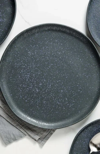 Stone Lain Tom Stoneware 4-piece Dinner Plate Set In Blue