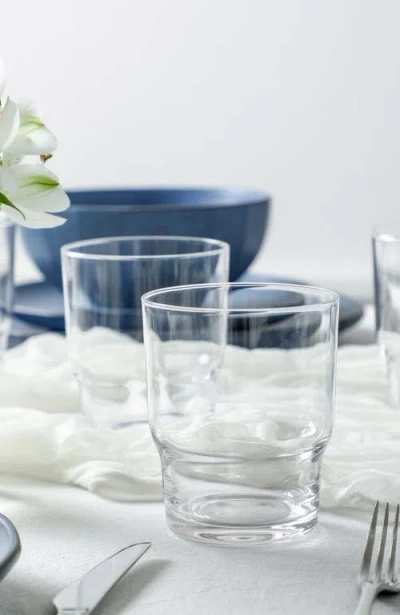 Stone Lain Rio Stoneware 16-piece Dinnerware Set With Glasses In Blue