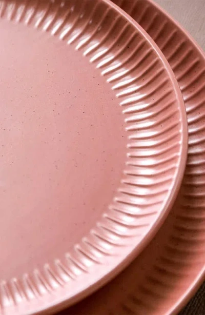 Stone Lain Logan Stoneware 12-piece Dinnerware Set In Burgundy