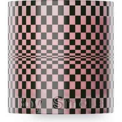 Boy Smells Festive Checker Hinoki Fantome Standard Candle 8.5 Oz. In Pink