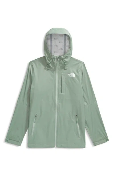 The North Face Women's Alta Vista Hooded Rain Jacket In Green