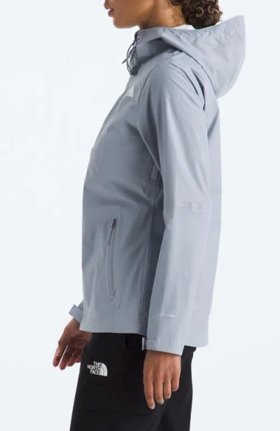 The North Face Women's Alta Vista Hooded Rain Jacket In Gray