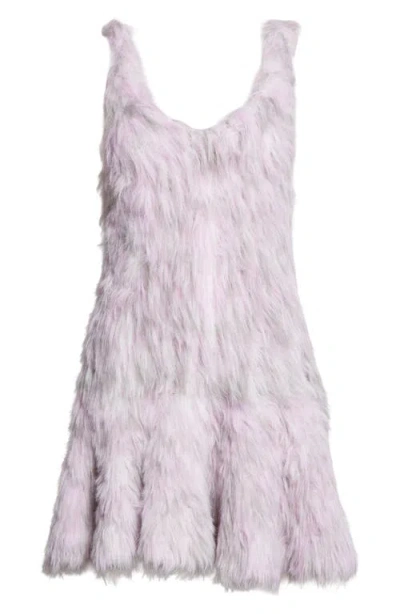 Diesel Astrid Faux Fur Dress In Purple