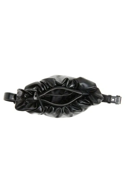 Diesel Grab-d L-large Scrunched Hobo Bag In Shiny Pu In Black
