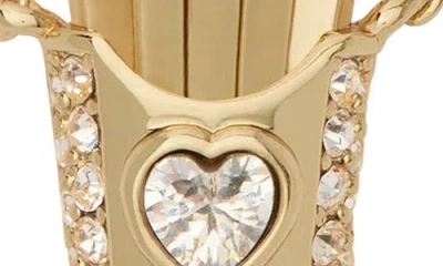 Kate Spade Cubic Zirconia Happy Fry-day Pendant Necklace In Gold