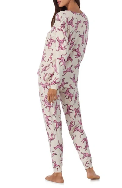 Room Service Pjs Long Sleeve Print Pajamas In Multi