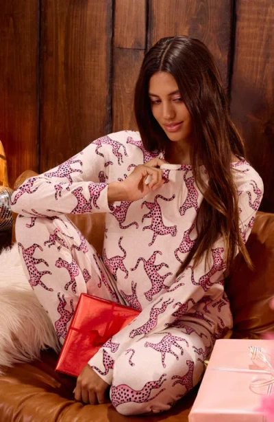 Room Service Pjs Long Sleeve Print Pajamas In Multi