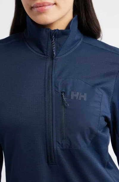 Helly Hansen Versalite Grid Fleece Half Zip Pullover In Blue