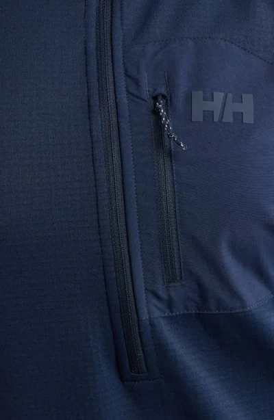 Helly Hansen Versalite Grid Fleece Half Zip Pullover In Blue