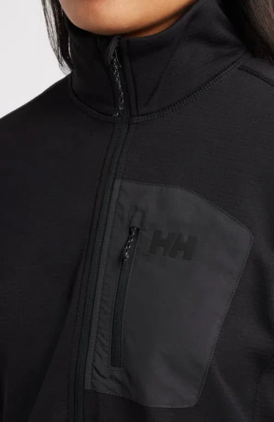 Helly Hansen Versalite Grid Fleece Half Zip Pullover In Black