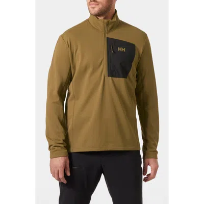 Helly Hansen Versatile Half Zip Midlayer Fleece Pullover In Green