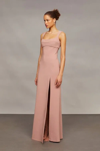 Amur Venice Embellished Maxi Dress In Brown