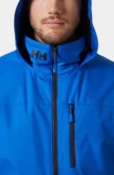 Helly Hansen Hooded Crew 2.0 Waterproof Midlayer Sailing Jacket In Blue