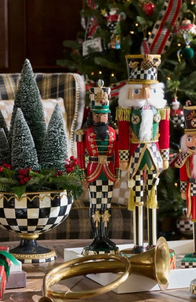 Mackenzie-childs Mackenzie Childs Courtly Check Nutcracker Figurine In Multi