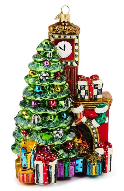 Mackenzie-childs Mackenzie Childs Fireplace Glass Ornament In Multi