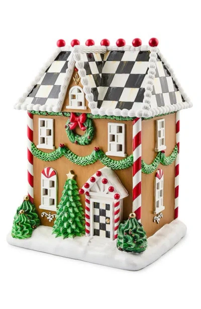 Mackenzie-childs Mackenzie Childs Holly Village Illuminated Gingerbread Townhouse In Multi