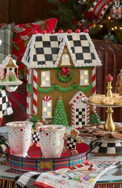 Mackenzie-childs Mackenzie Childs Holly Village Illuminated Gingerbread Townhouse In Multi