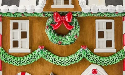 Mackenzie-childs Mackenzie Childs Holly Village Illuminated Gingerbread Townhouse In Multi