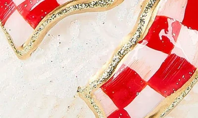 Mackenzie-childs Mackenzie Childs Check It Out Goose Glass Ornament In Multi