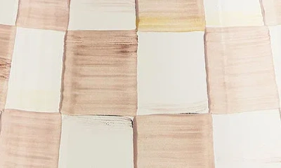 Mackenzie-childs Mackenzie Childs Mocha Check Large Enameled Steel Practical Pitcher In Brown